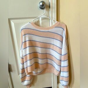 Gentle Fawn Pink and White Striped Sweater